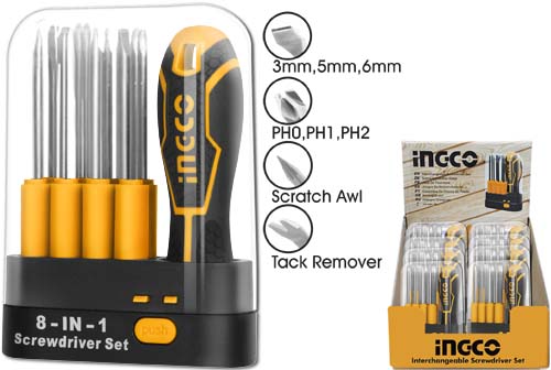 Picture of 9 Pcs Interchangeable Screwdriver Set