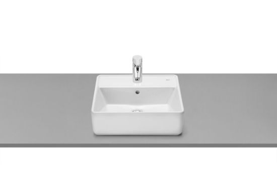 Picture of ROCA: Over Countertop Square Basin: White