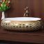 Picture of TOYO: Art Basin 60X40X16CM: White & Golden