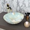 Picture of TOYO: Art Basin 410X410X140MM: Sky Blue Marble Glossy (Rock Finish)