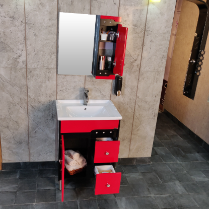 Picture of TOYO: Bathroom Vanity 610X460MM: Red & Black