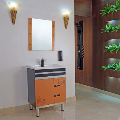 Picture of TOYO: Bathroom Vanity 610X470MM: Black & Saffron