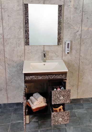 Picture of TOYO: Bathroom Vanity 610X460MM: Brown Texture