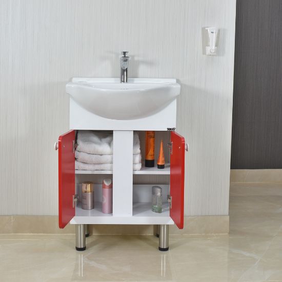 Picture of TOYO: Bathroom Vanity 560X430MM: White & Red
